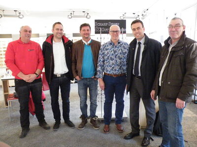 v.l.n.r. Dietmar Schulz, Uwe Presler, Jürgen Hill, Hartmut Benz, Nils Schmid, Anton Schaaf